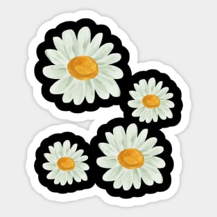 Daisies Minimalist Vintage Retro Positive Since Sticker